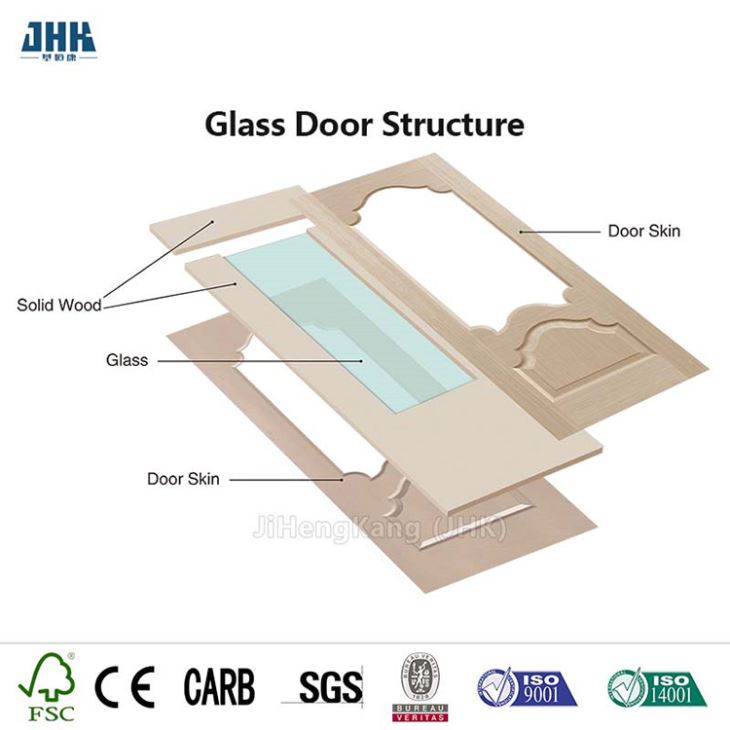 Porta battente interna pieghevole in vetro bifold per interni