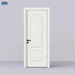 Porta con cerniera in PVC a pannello singolo color legno, design di porte in laminato