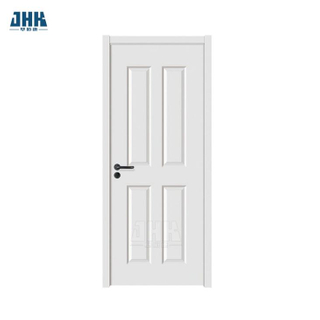 Porte interne in legno massello verniciato bianco stile shaker a un pannello dal design classico per camera da letto