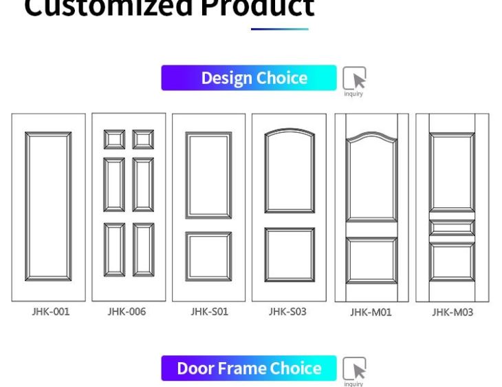 Porta in melamina per camera da letto dal design tradizionale