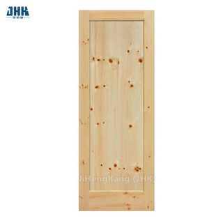Pronto per la porta scorrevole del fienile in legno massello di pino nodoso tinto con binario verniciato a polvere nera per le case