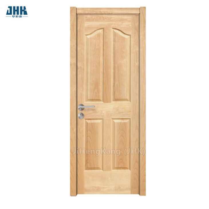 Porta a filo in legno di rovere ingegnerizzato scanalato per interni in stile classico con effetto pannello