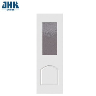 Moderna porta in vetro in legno massello bianco Prime (JHK-G05)