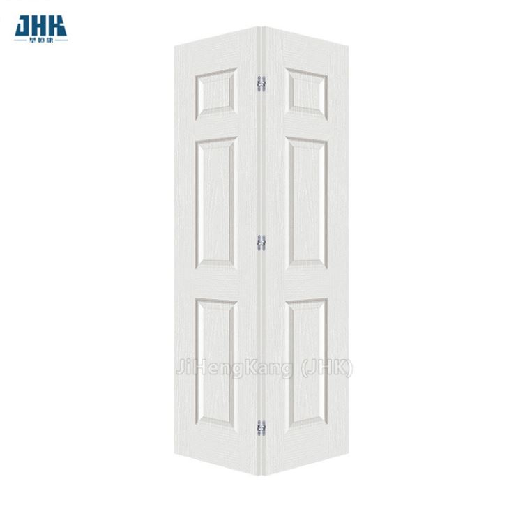 Porta scorrevole bi pieghevole moderna con profilo in legno, rivestimento in alluminio bifold