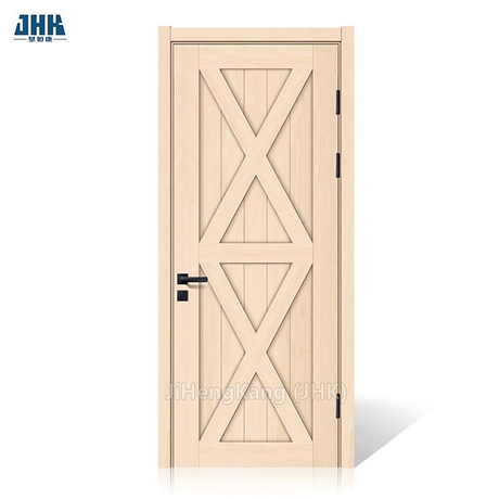 Porta in pino dal design elegante a doppio incrocio