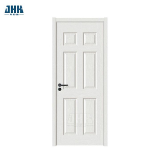 2018 Porta in MDF bianco pre-appeso in stile popolare America, porta classica a 6 pannelli