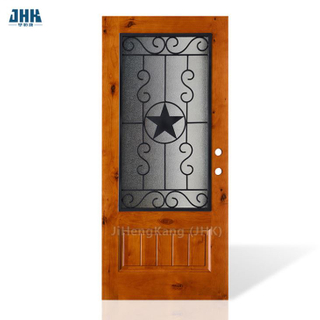 Porta esterna in legno Porta d'ingresso in legno massello a doppia facciata