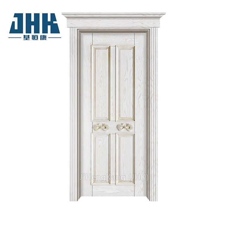 Porta in legno di colore bianco popolare con telaio della porta regolabile